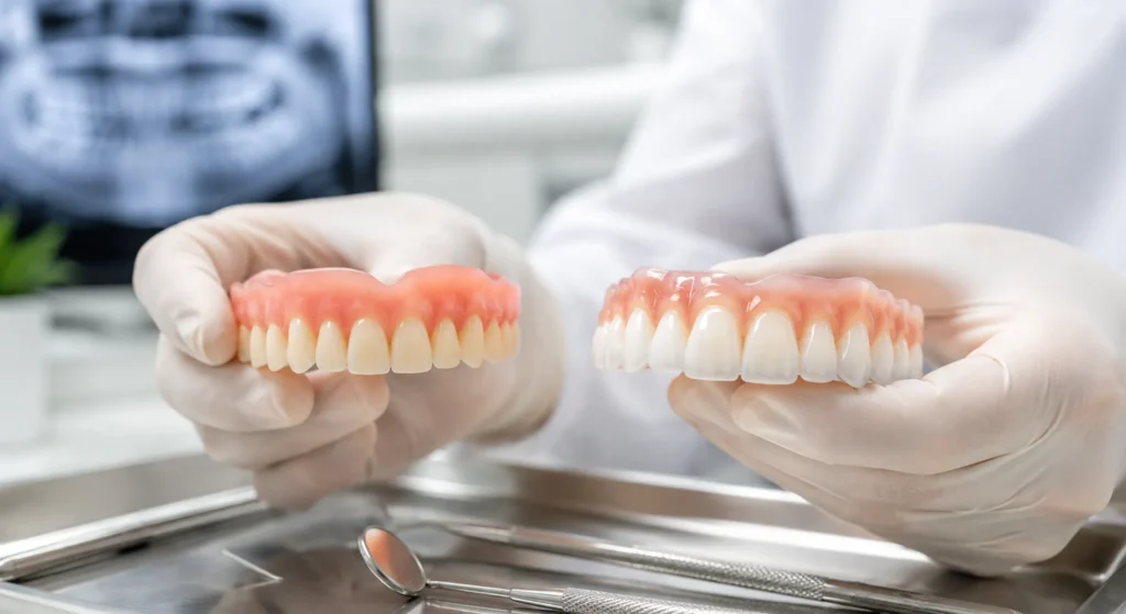 Prótesis dental de resina o porcelana: diferencias, precio y cuál elegir